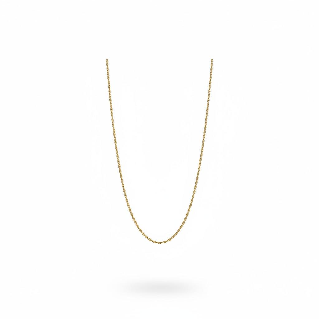 Vintage Trifari Gold-Plated Rope Chain Necklace: 1980s Minimalist Jewelry