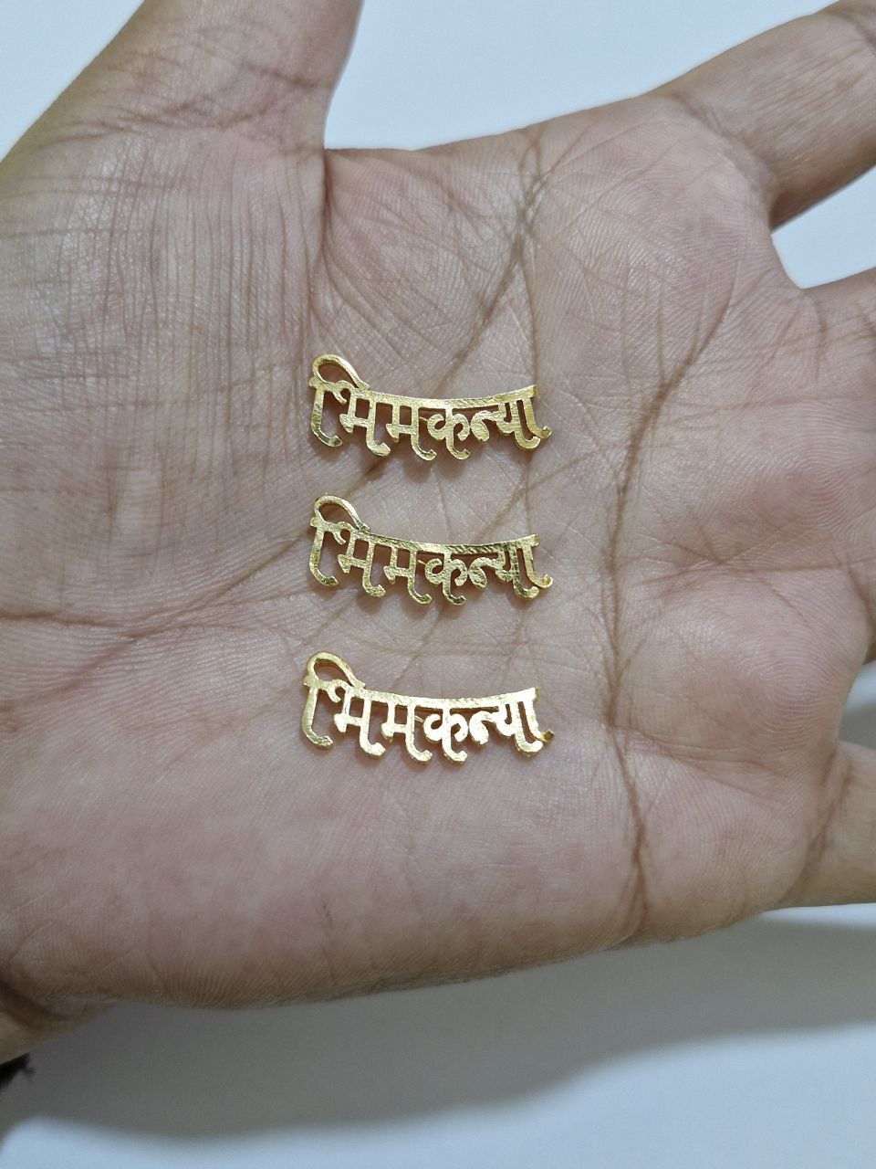 Metal Bhimkanya name , Golden polish 
