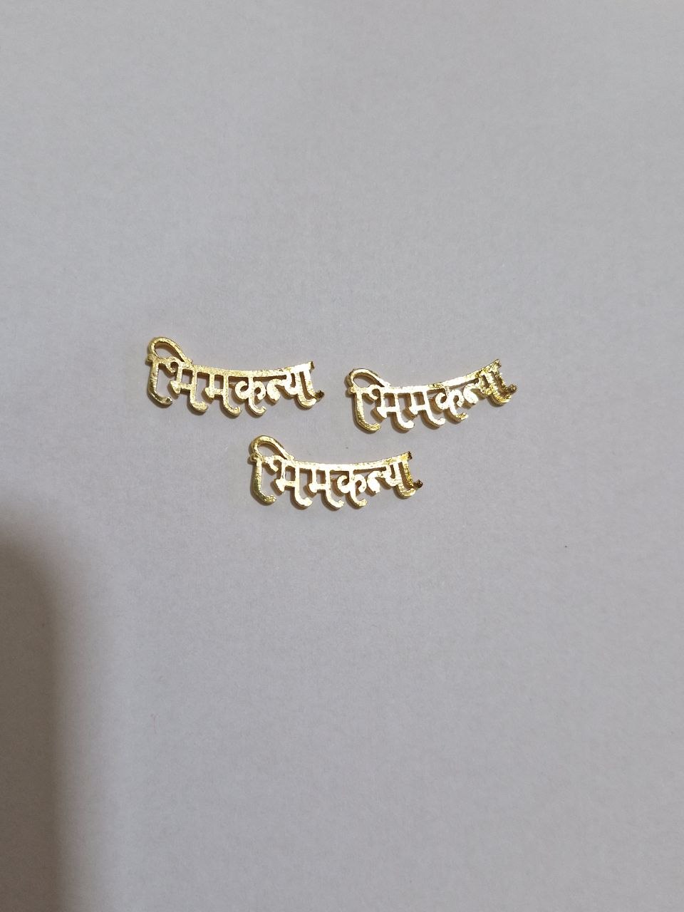 Metal Bhimkanya name , Golden polish 