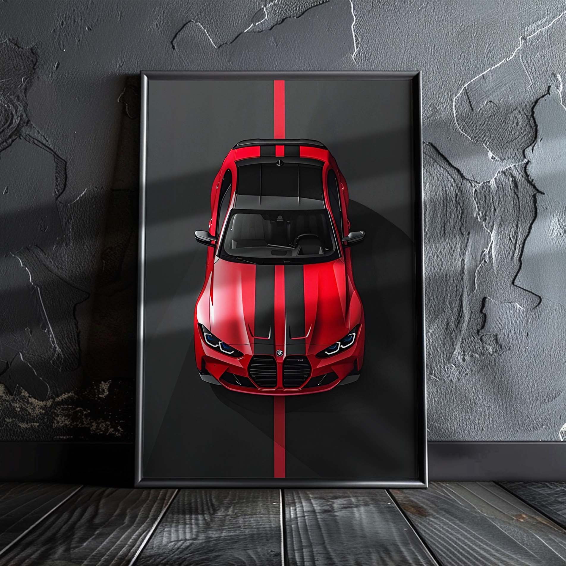 Sporty Red BMW Sedan