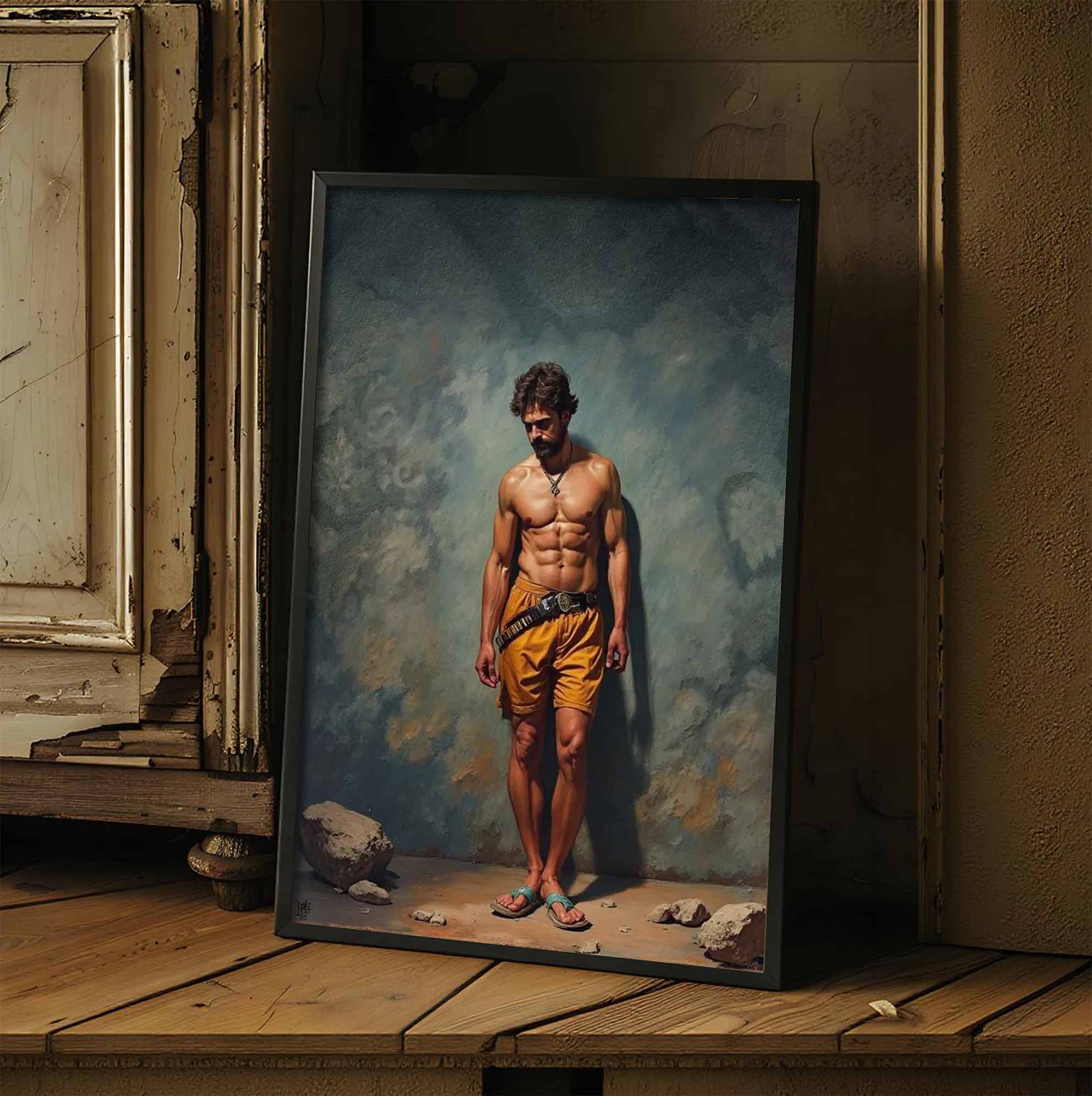 Men's Casual Brown Shorts Print