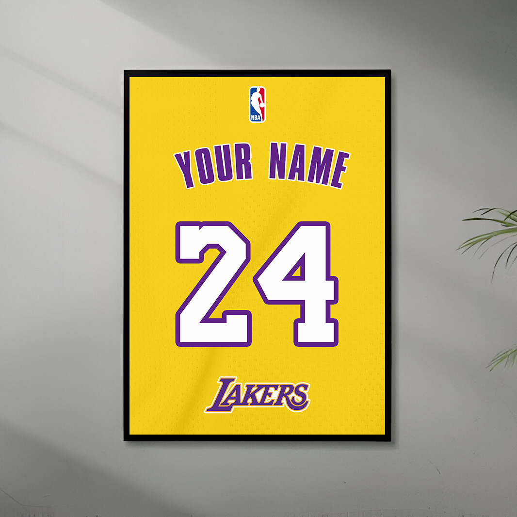 Personalized Lakers Jersey Poster