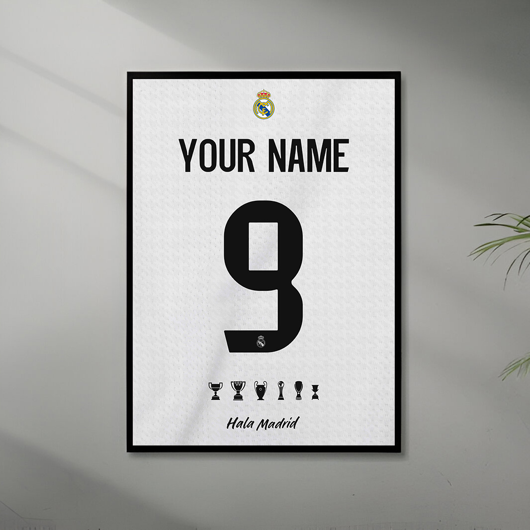 Personalized Real Madrid Jersey Poster