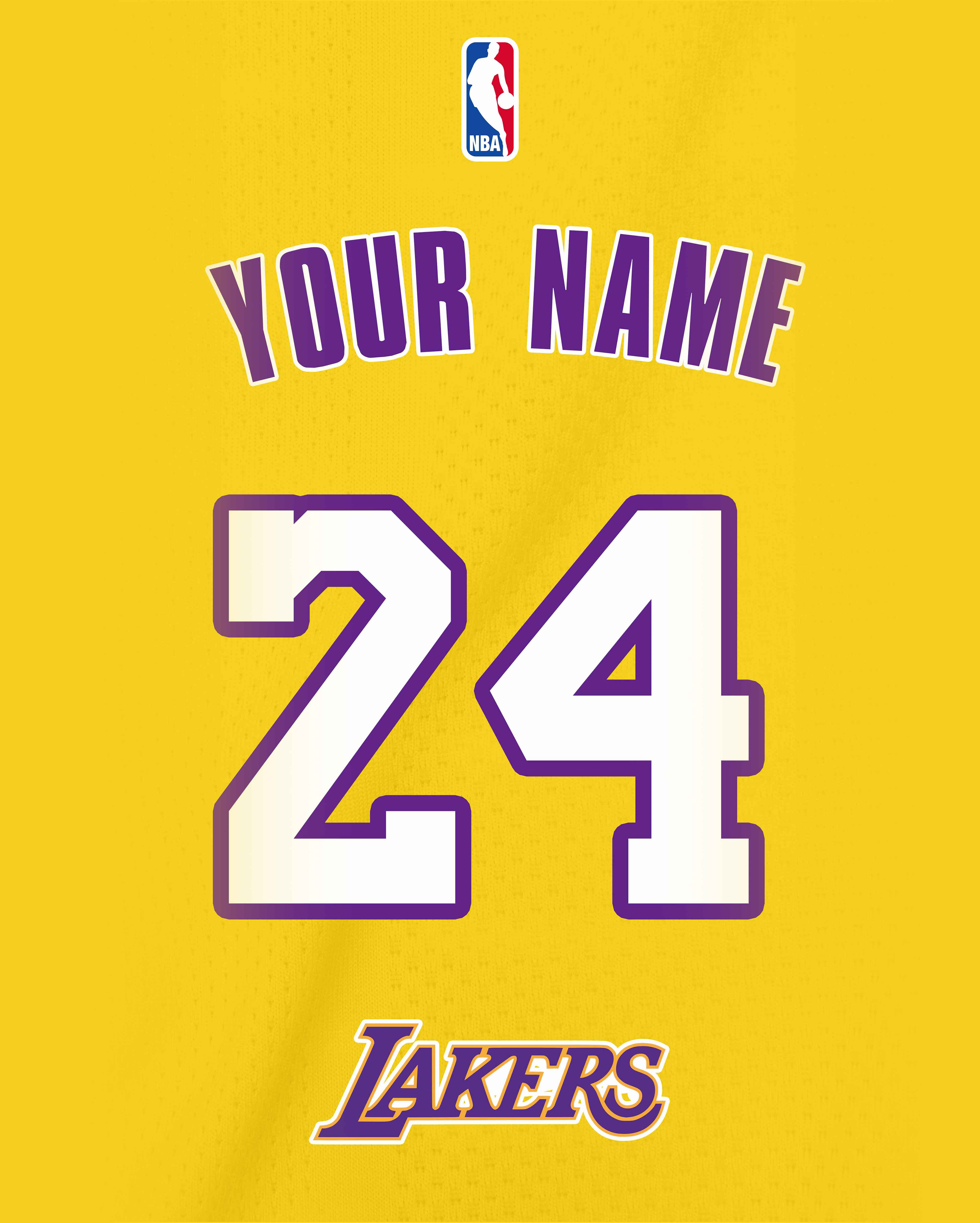 Personalized Lakers Jersey Poster
