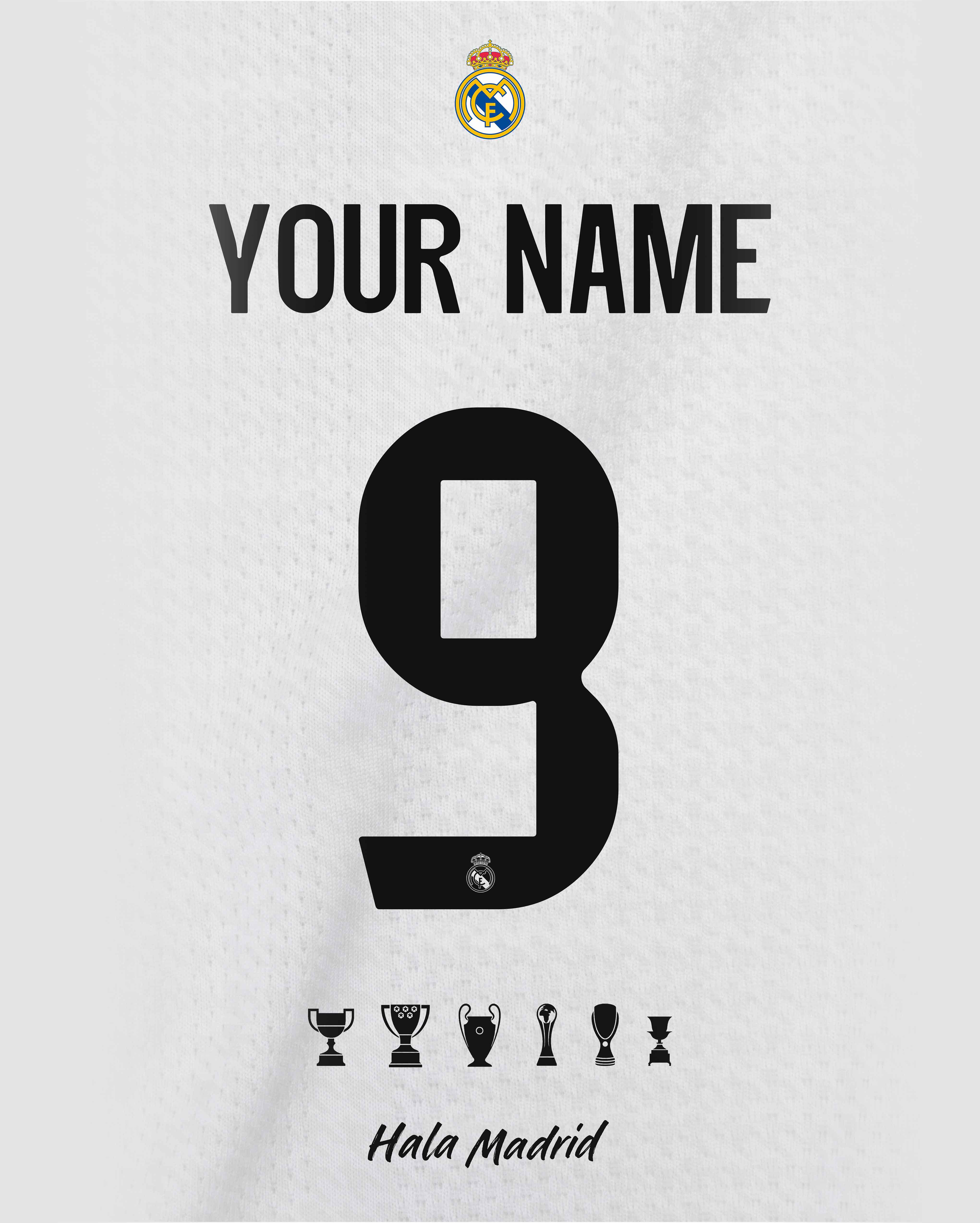 Personalized Real Madrid Jersey Poster