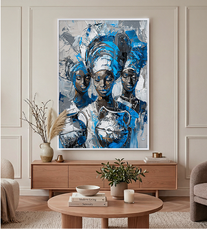 Abstract Blue Vase Print