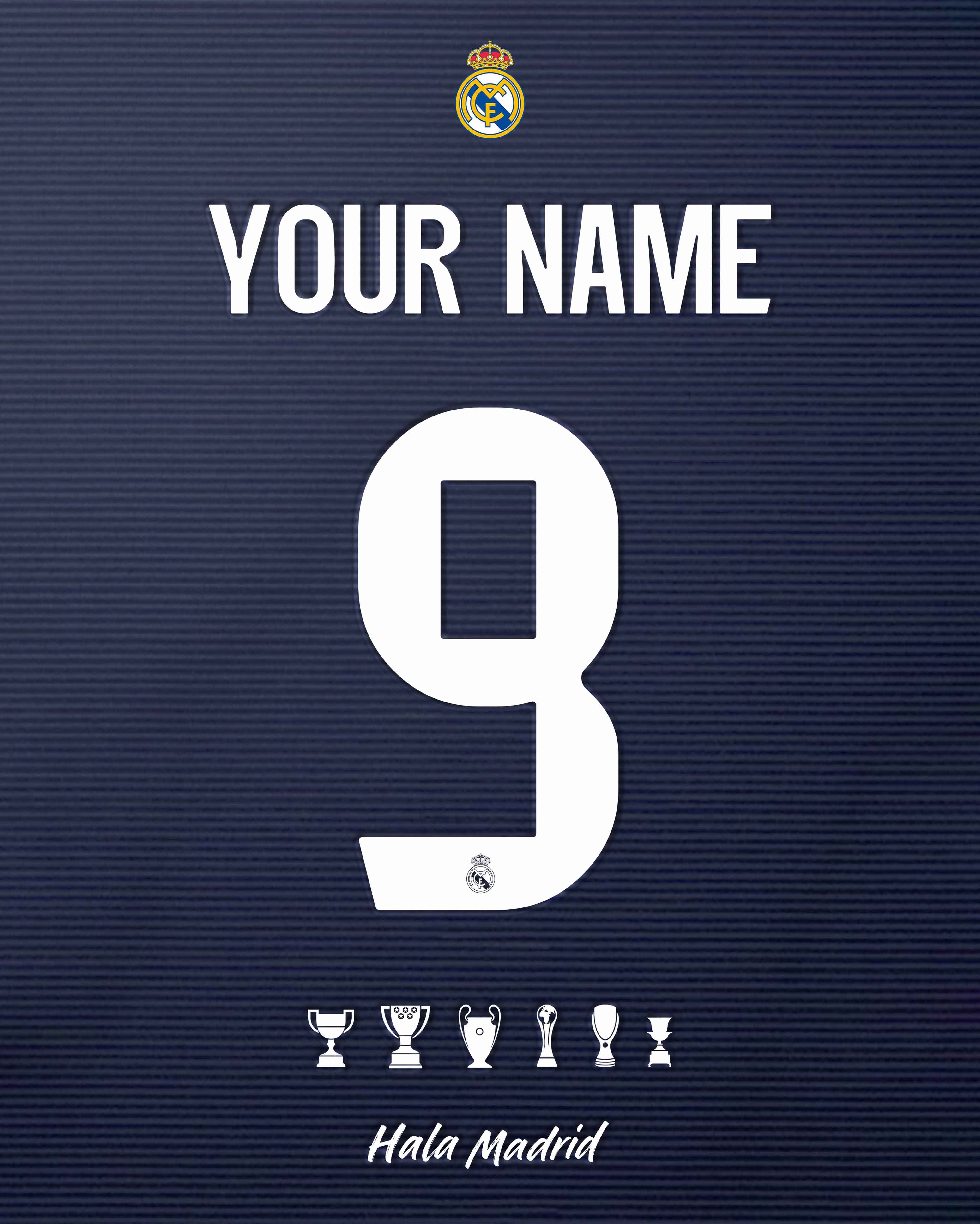 Personalized Real Madrid away Jersey Poster