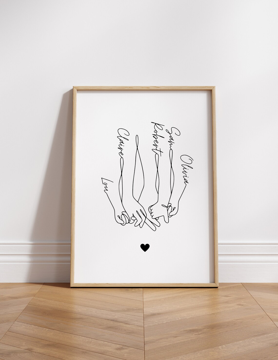 Custom Family Line Art Print