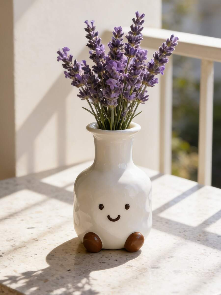 Smiley Face Mini Decorative Vase