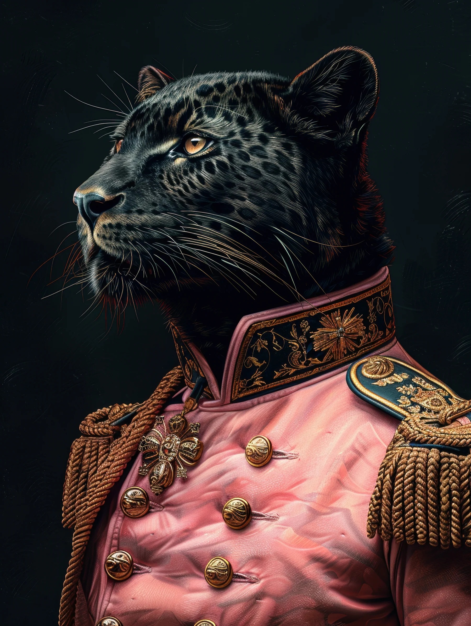 Regal Panther Portrait Art