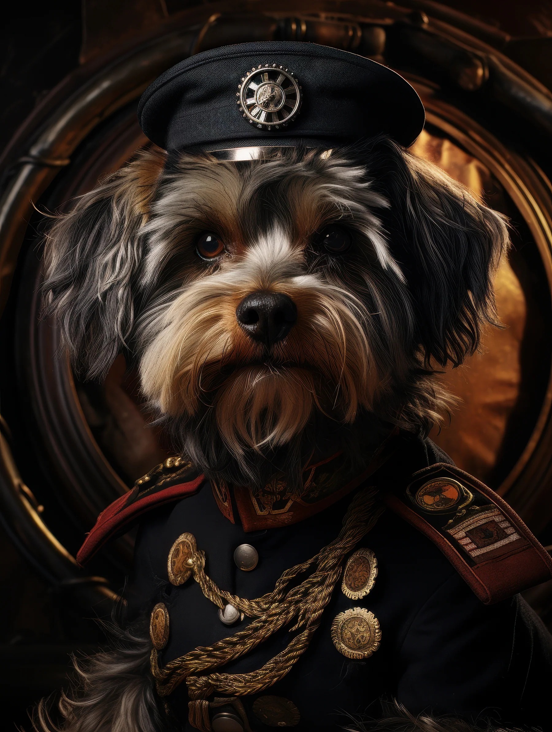 Steampunk Dog Commander Portrait