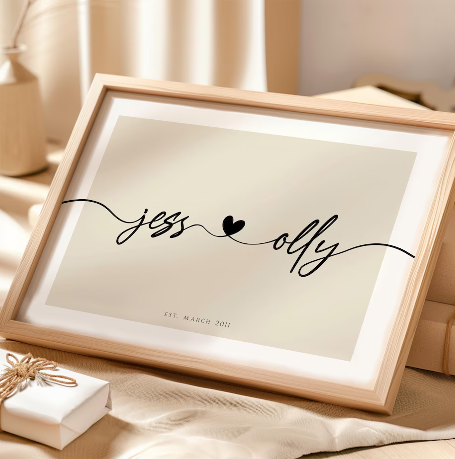 Personalized Couples Name Sign