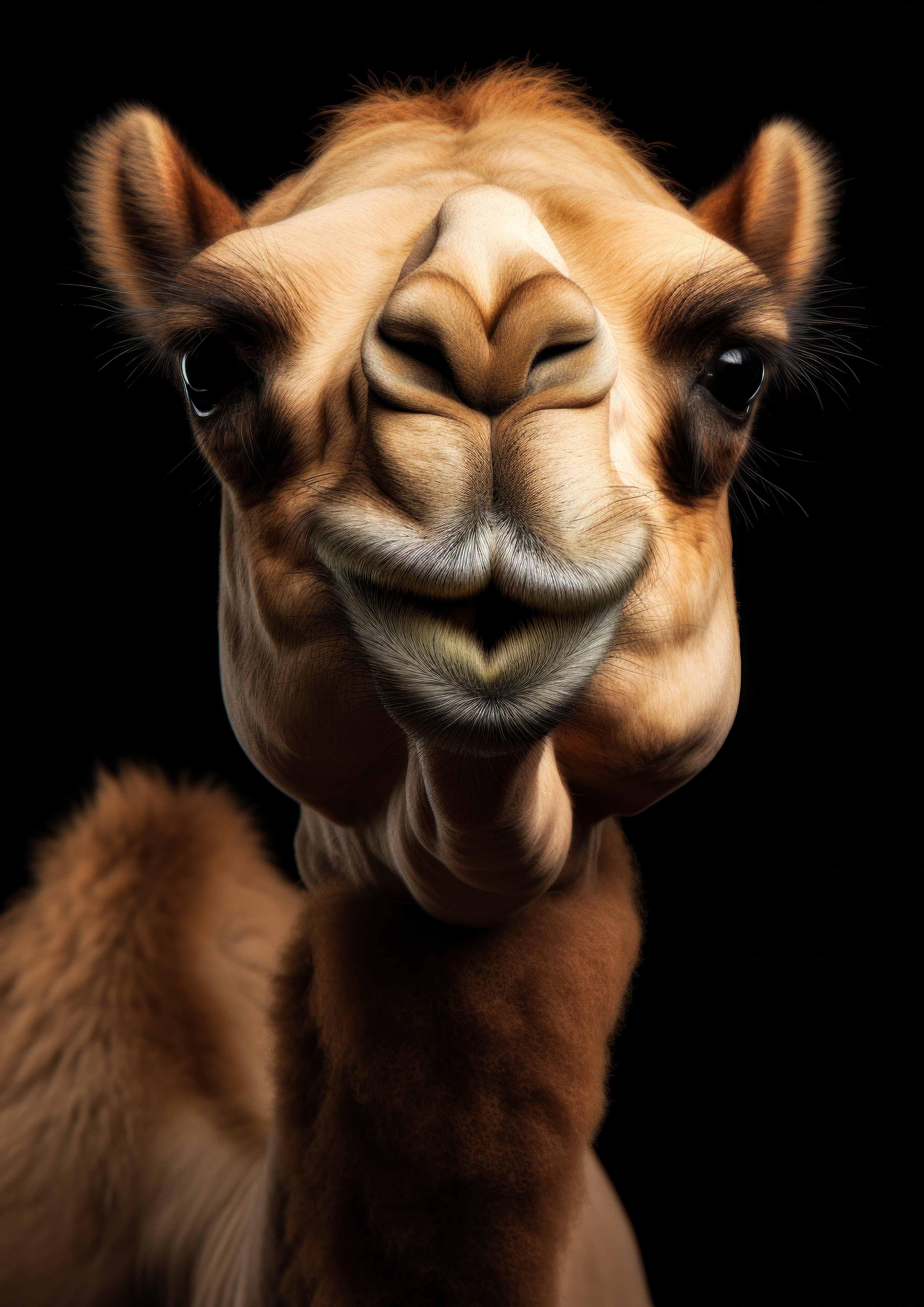 Camel Portrait Print