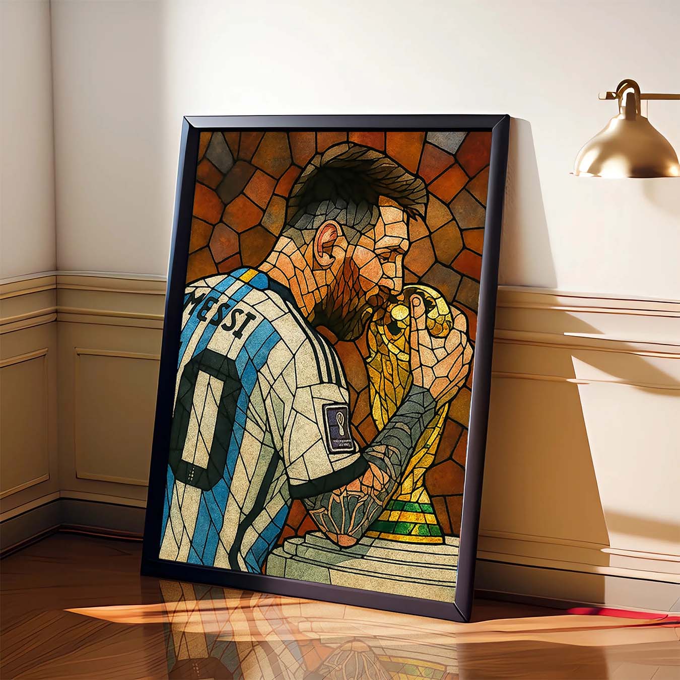 Stained Glass Art of Messi 