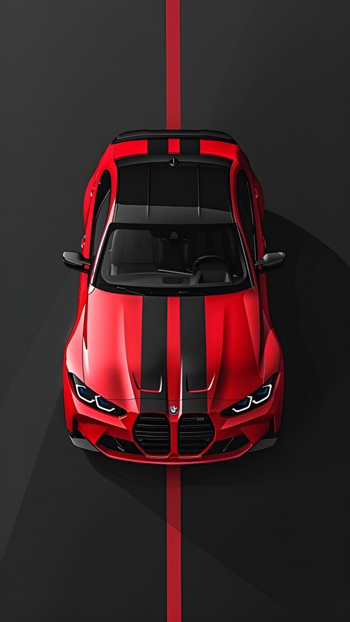 Sporty Red BMW Sedan