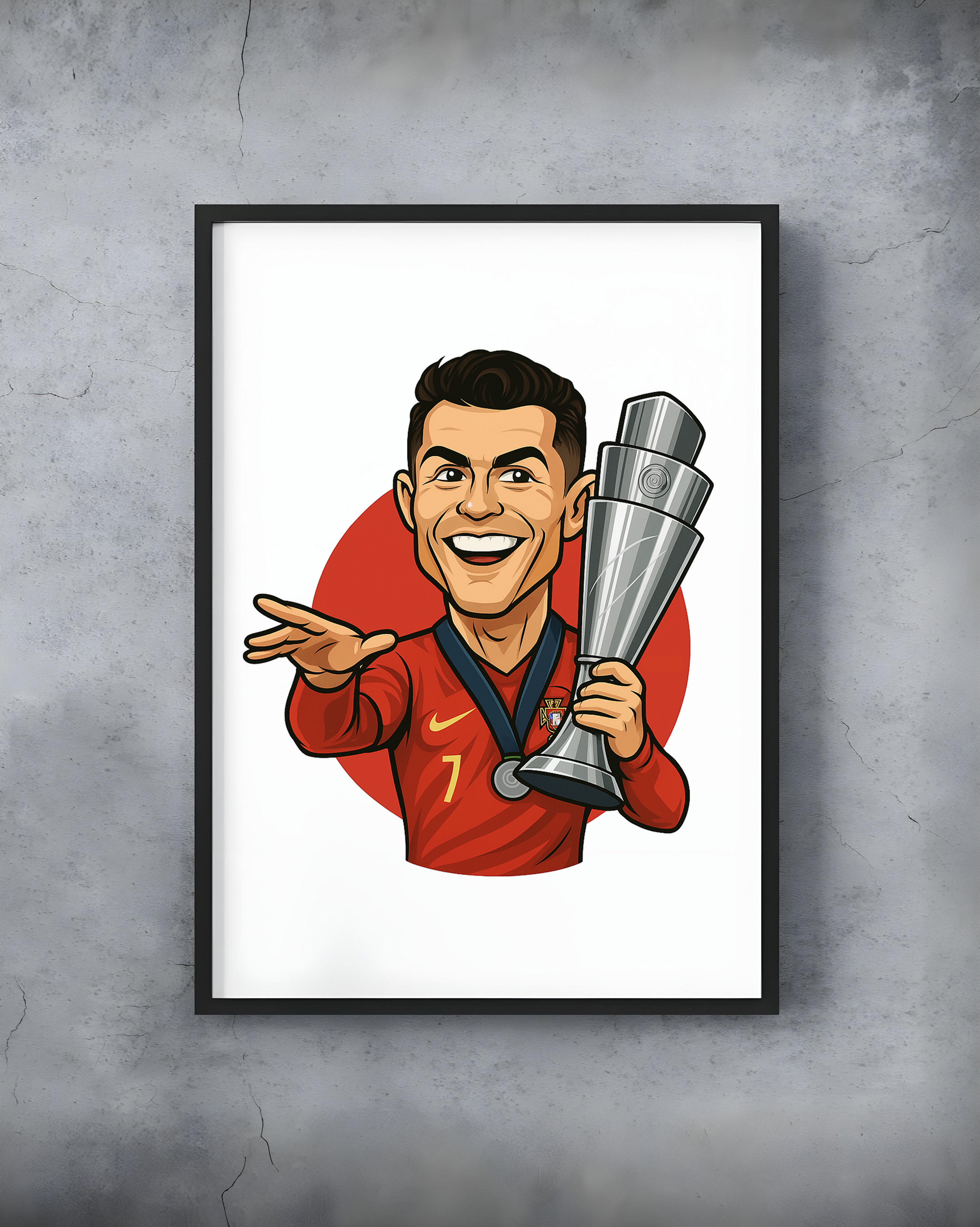 Cristiano Ronaldo Cartoon Poster