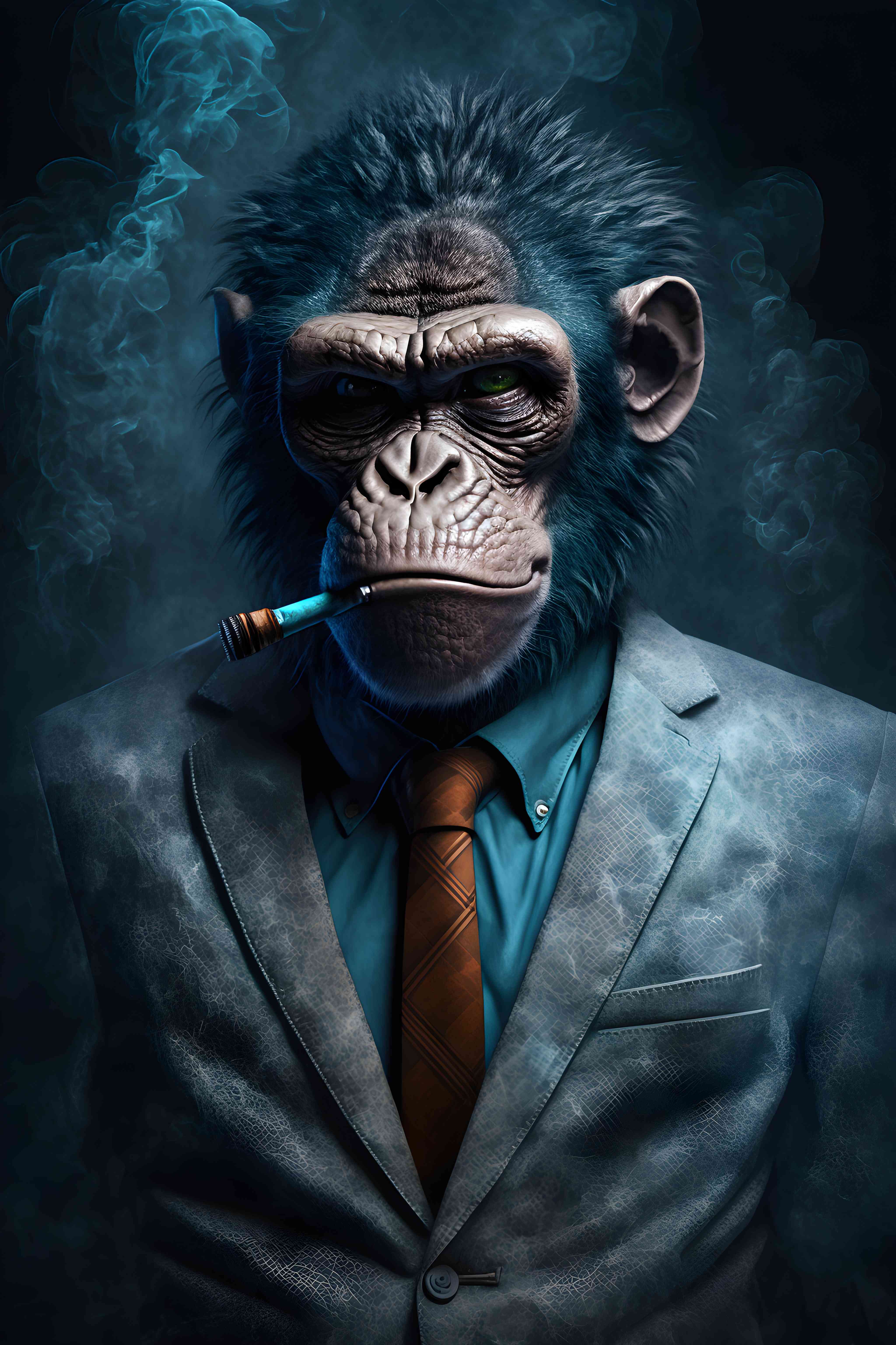 Stylish Monkey Portrait