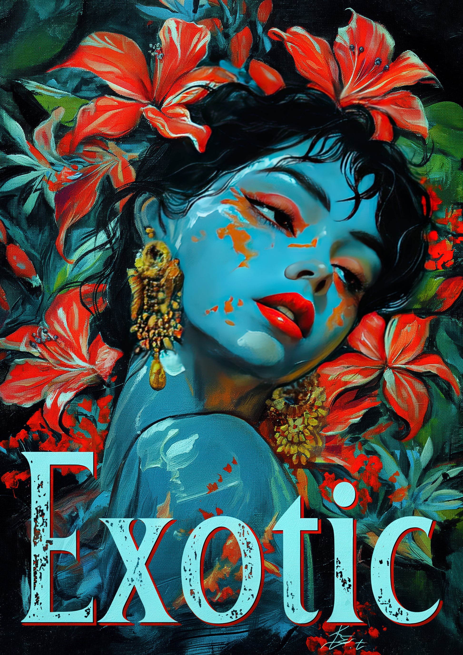 Exotic Floral Wall Art Print