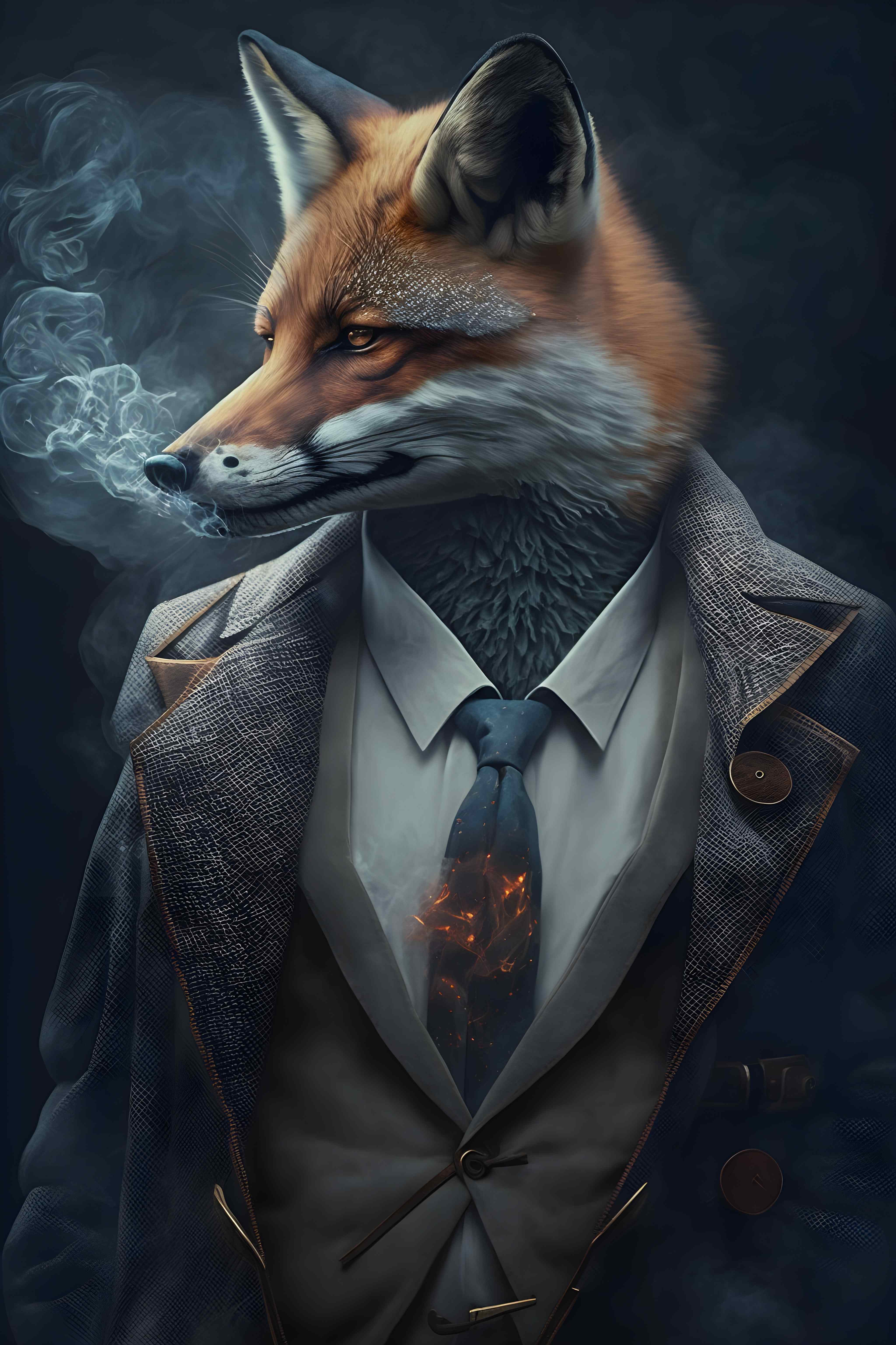 Stylish Fox Portrait