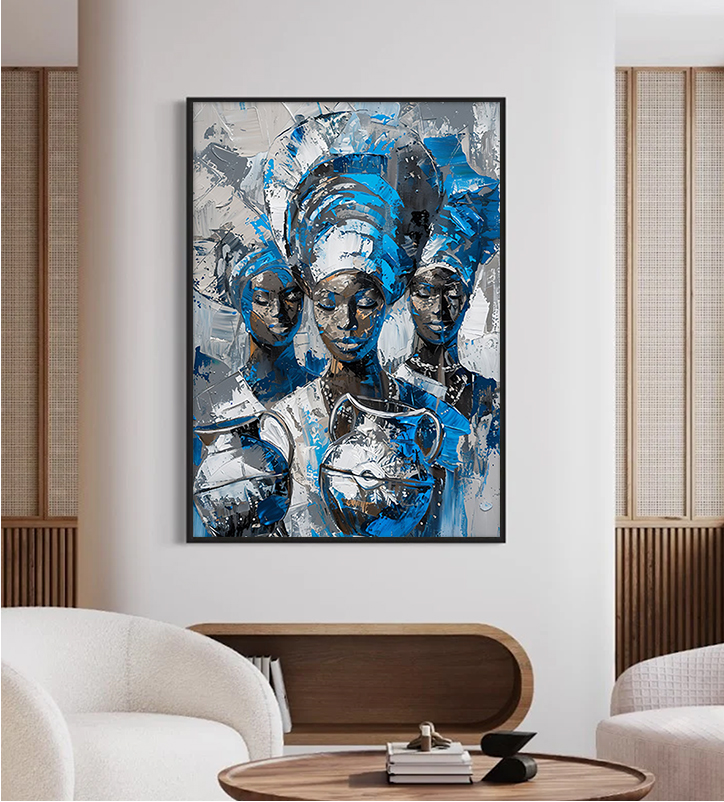 Abstract Blue Vase Print