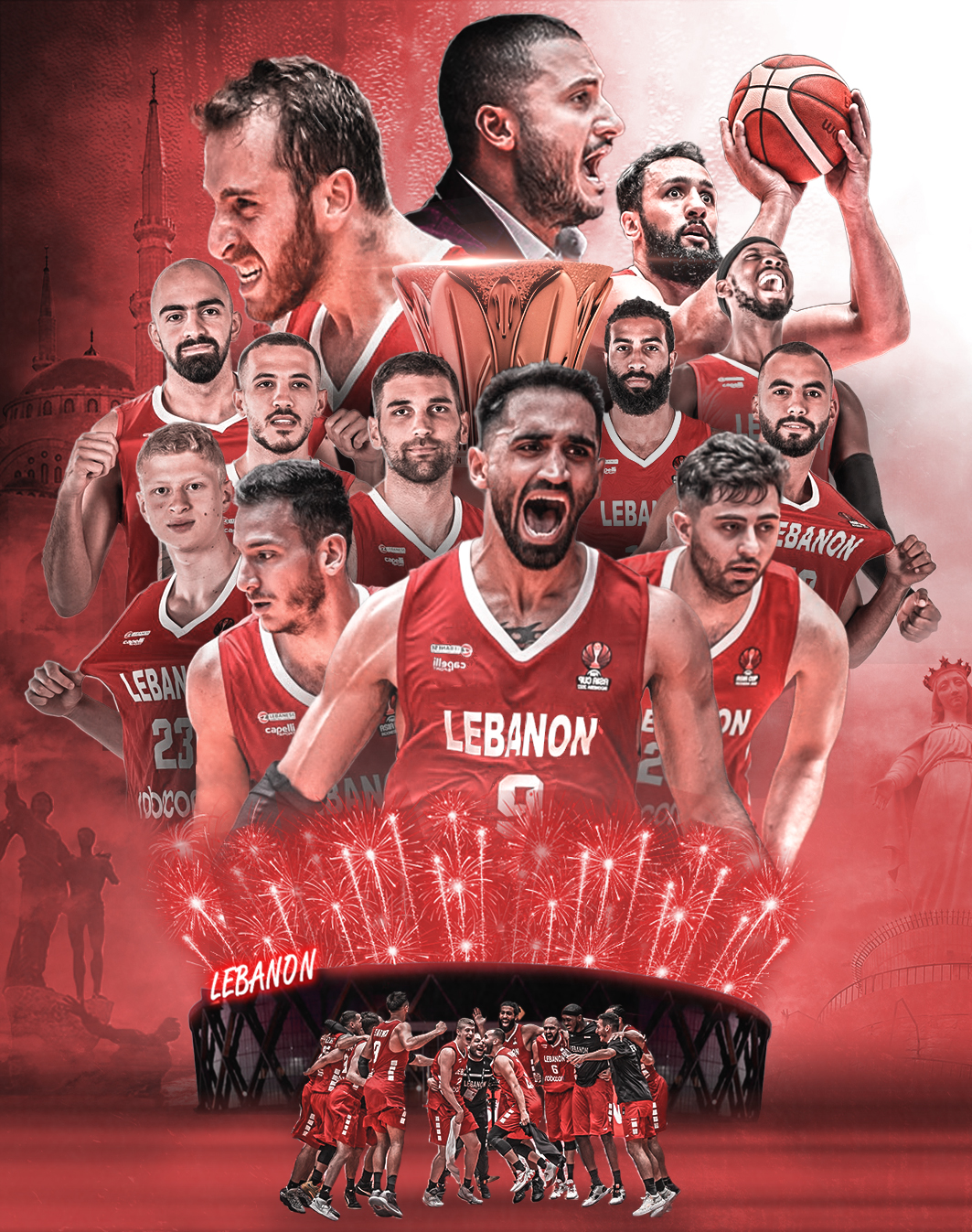 Lebanon National Basketball Team Poster