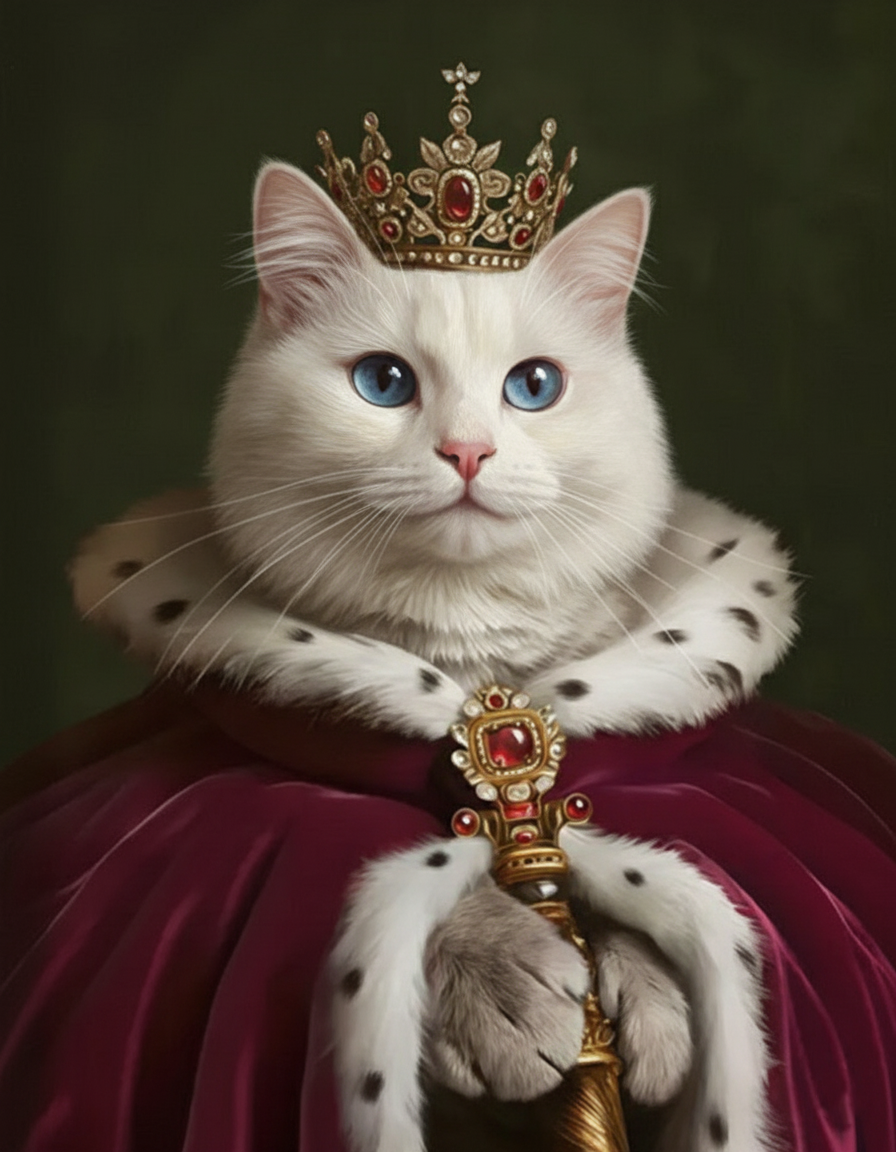 Customized Royal Cat Portrait