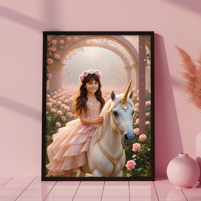 Customized Princess Unicorn Portrait