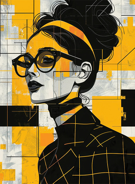 Modern Abstract Women  Print