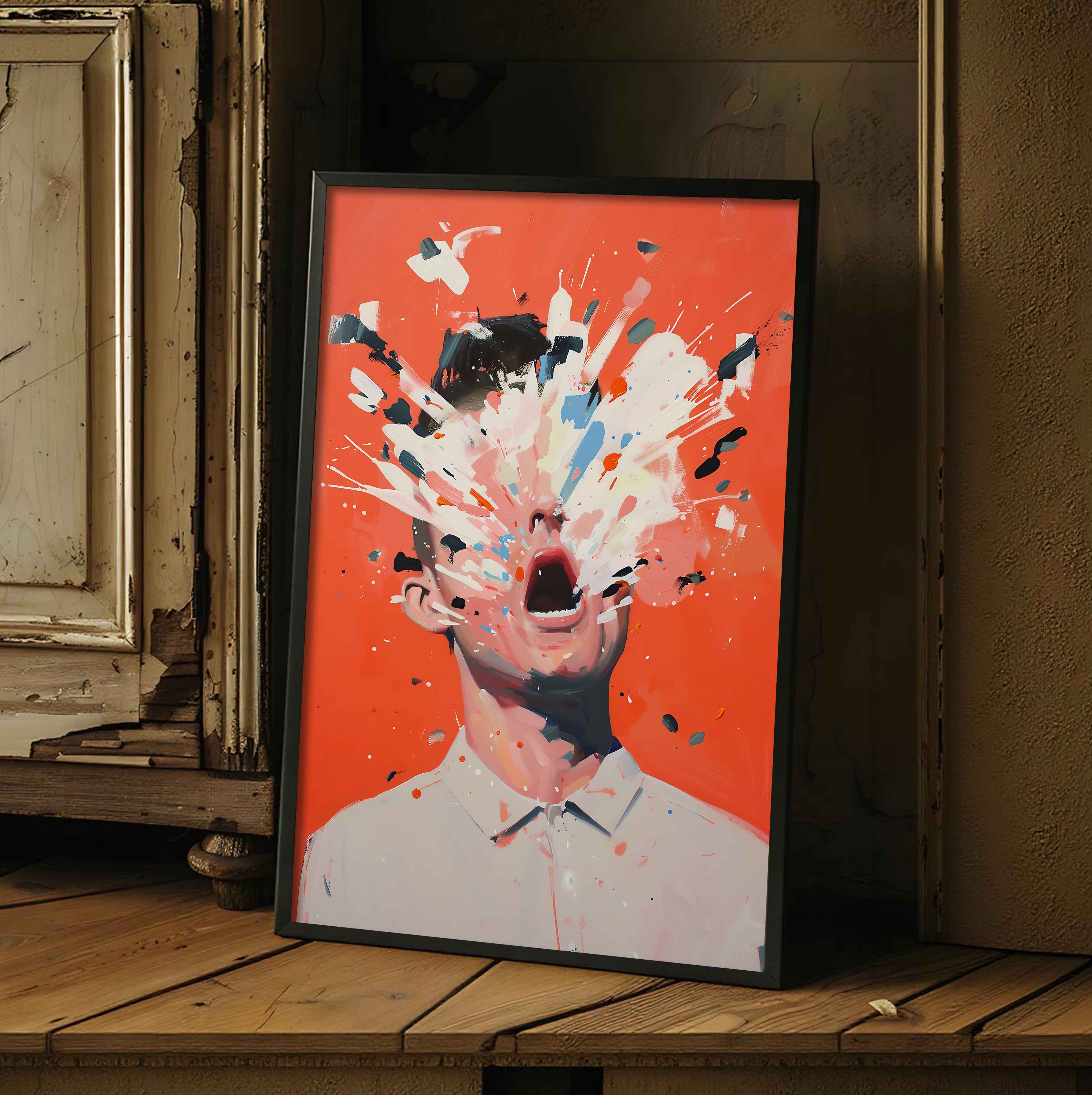 Abstract Explosion Portrait Art