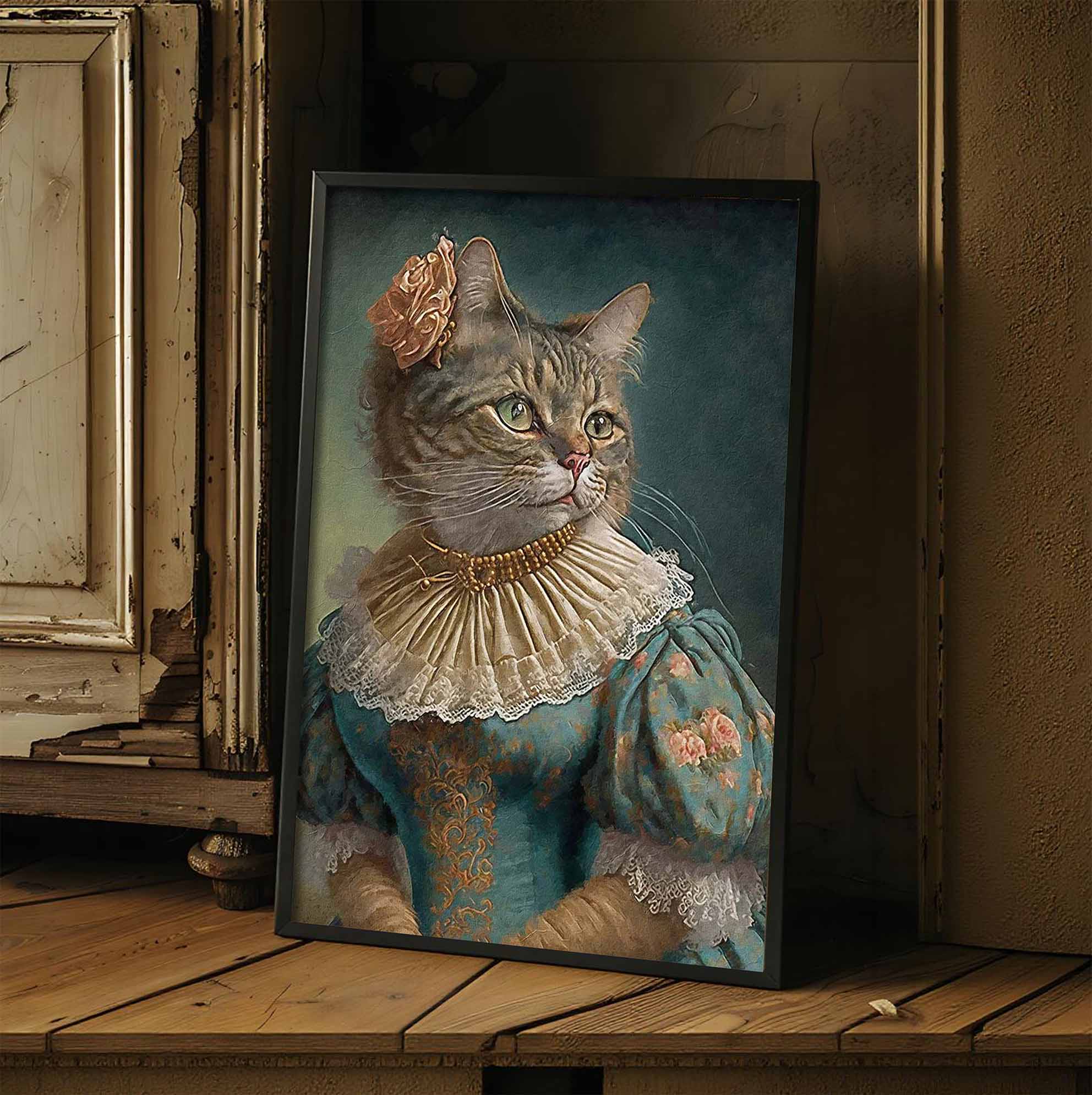 Regal Cat Portrait Print