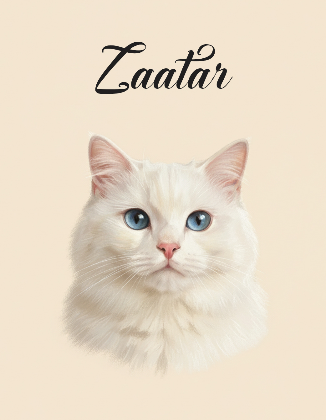 Customized Pet Pastel Portrait Poster