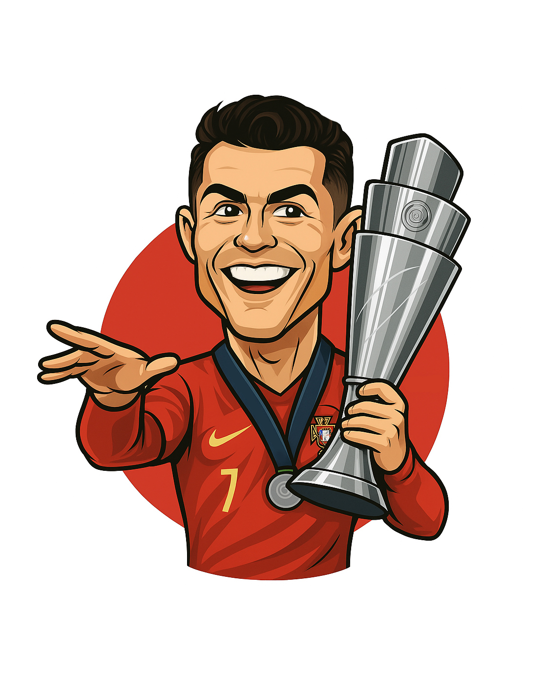 Cristiano Ronaldo Cartoon Poster