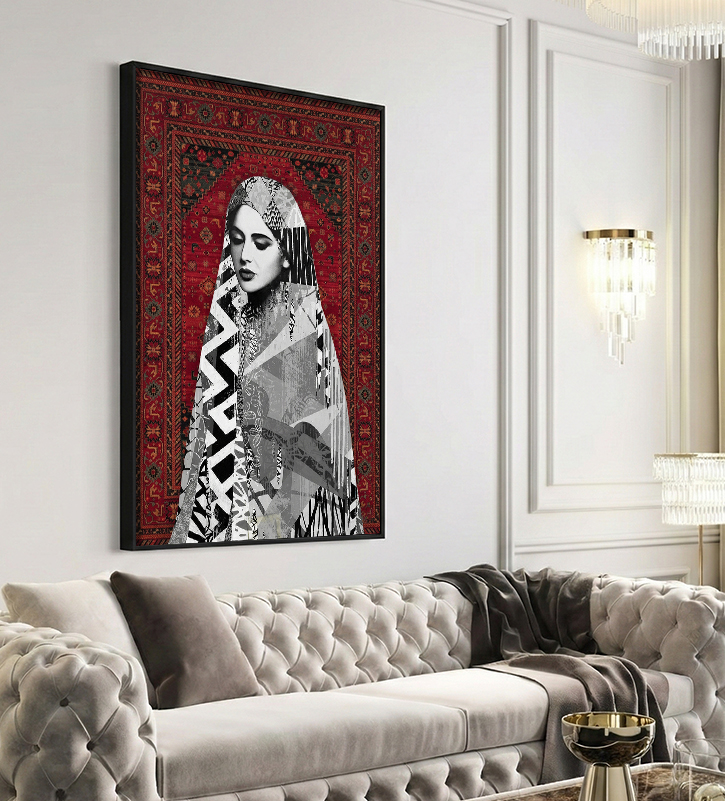 Elegant Woman Rug Poster