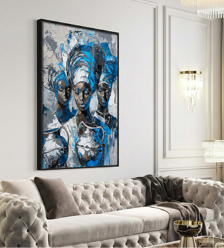 Abstract Blue Vase Print