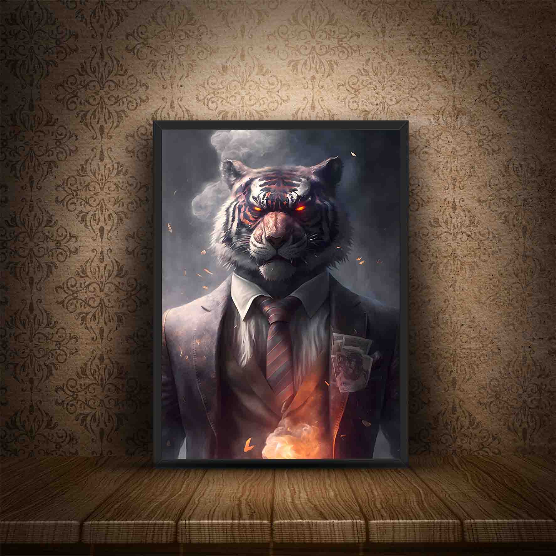 Tiger Business Executive Art Print