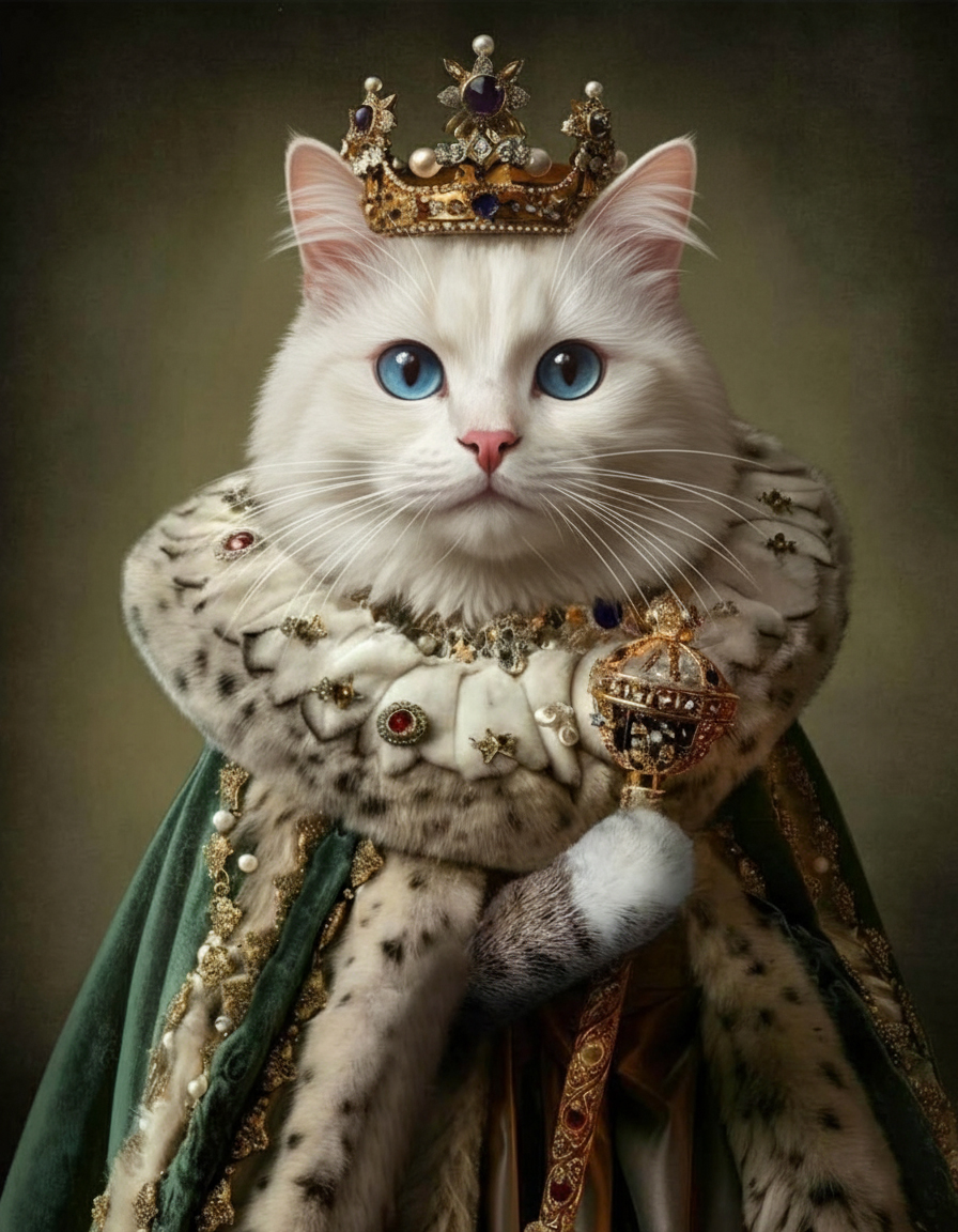 Customized Royal Cat Portrait