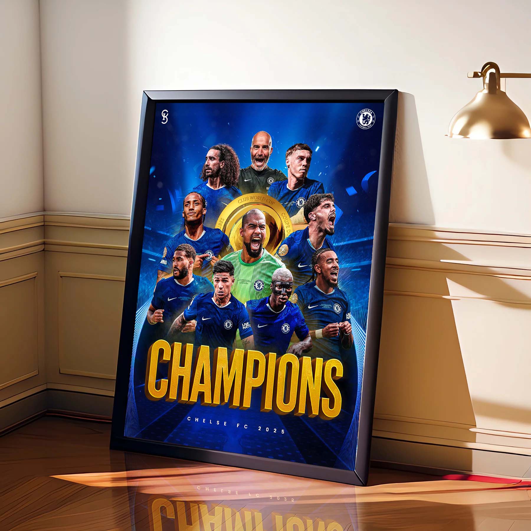 Chelsea CWC 2025 Champions Poster