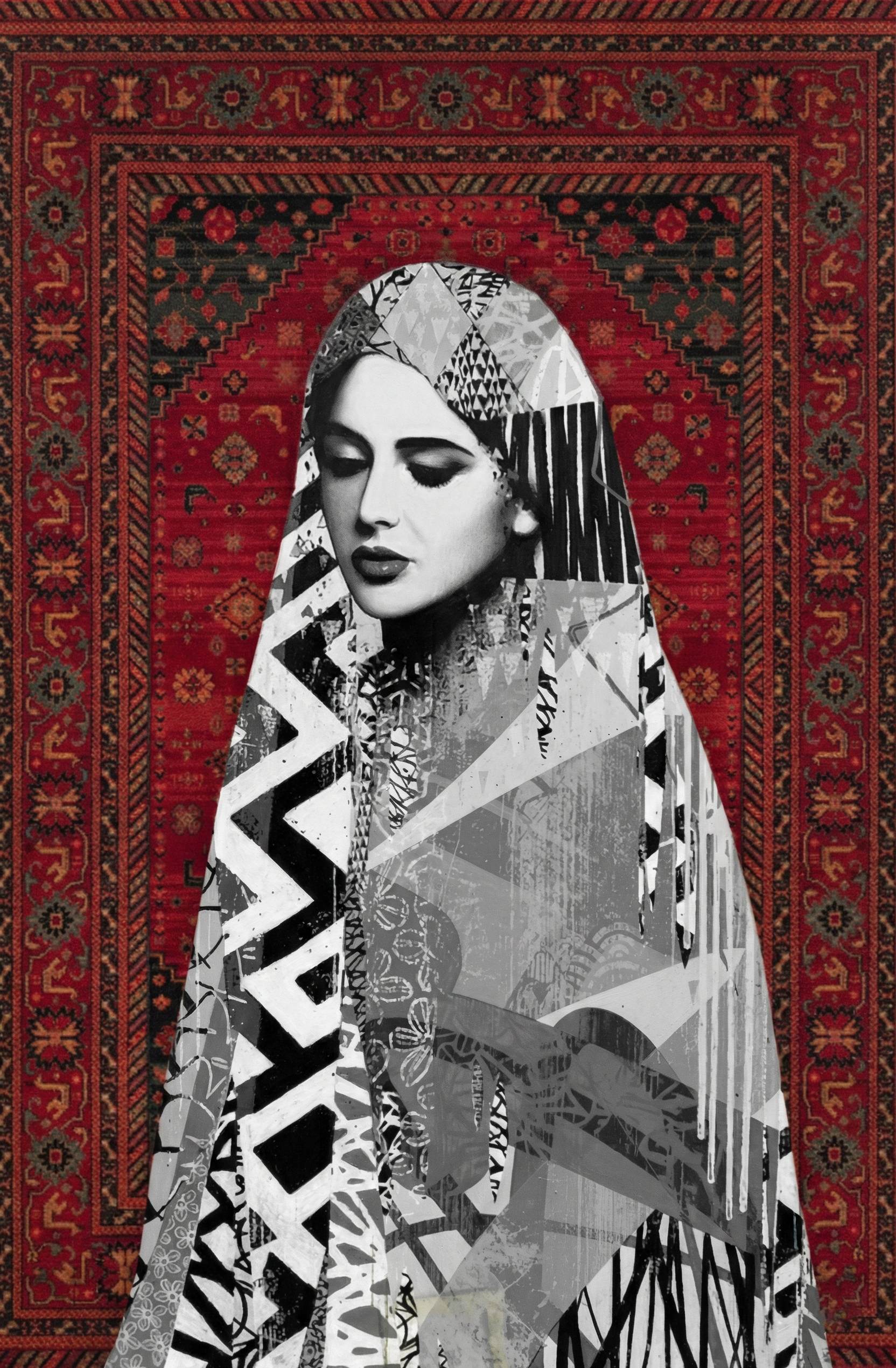 Elegant Woman Rug Poster