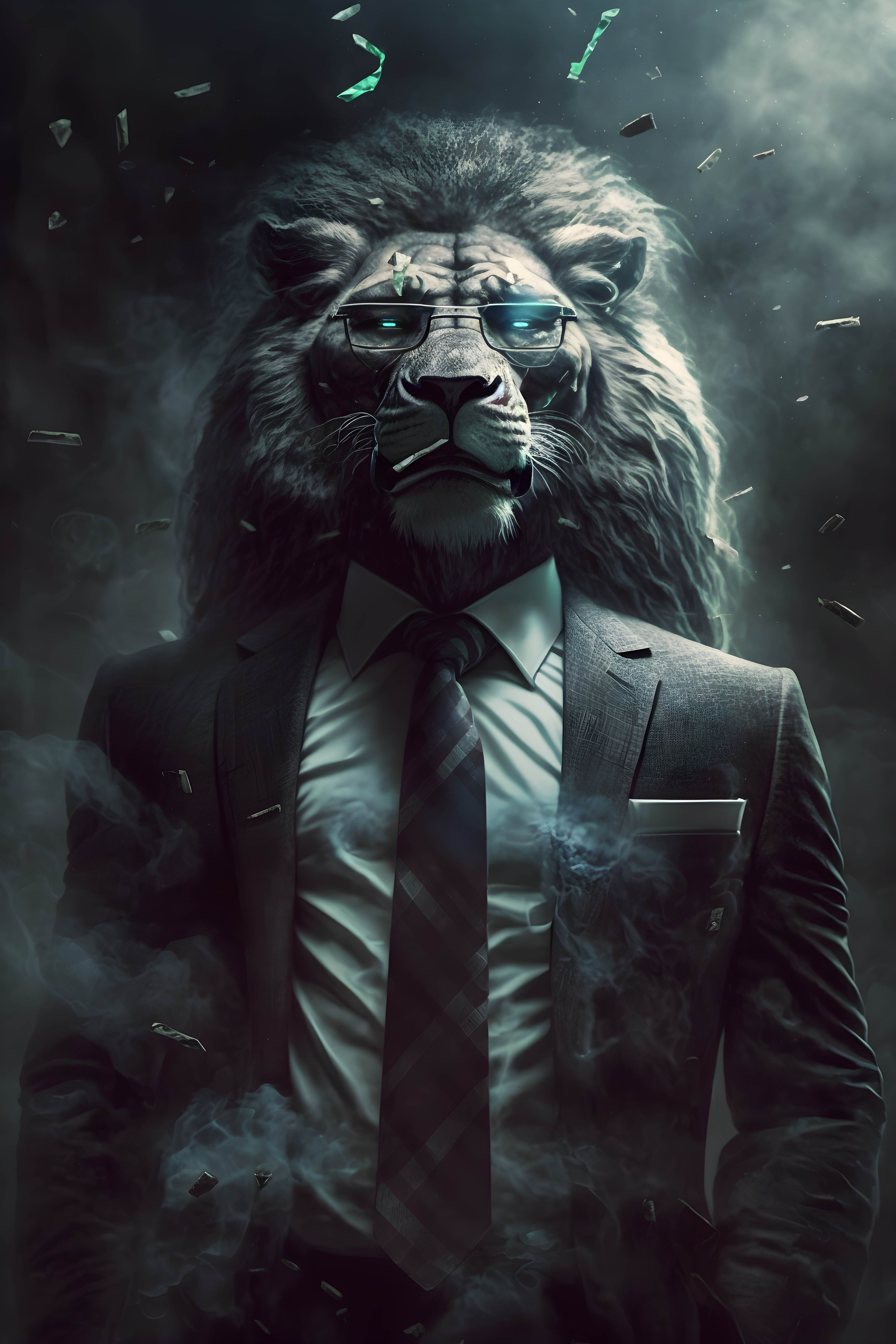 Lion Suit Art Print