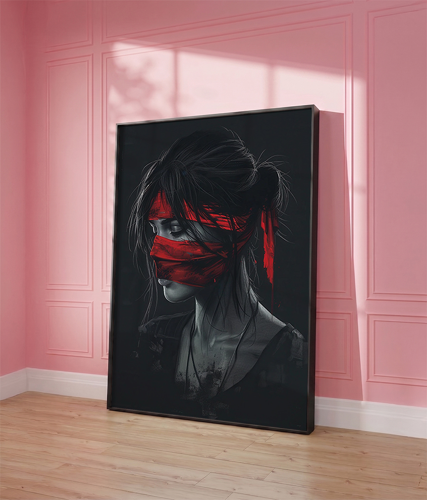 Red Band Portrait Print