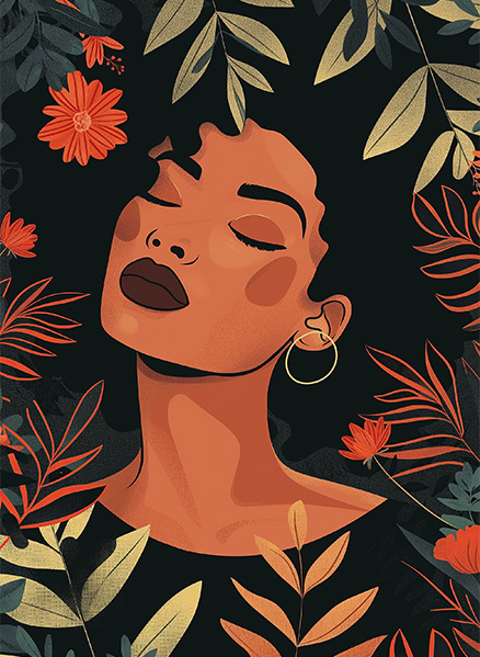 Floral Serenity Girl Print