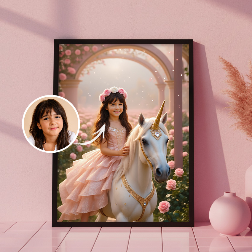 Customized Princess Unicorn Portrait