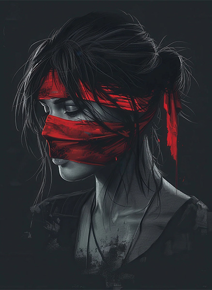 Red Band Portrait Print