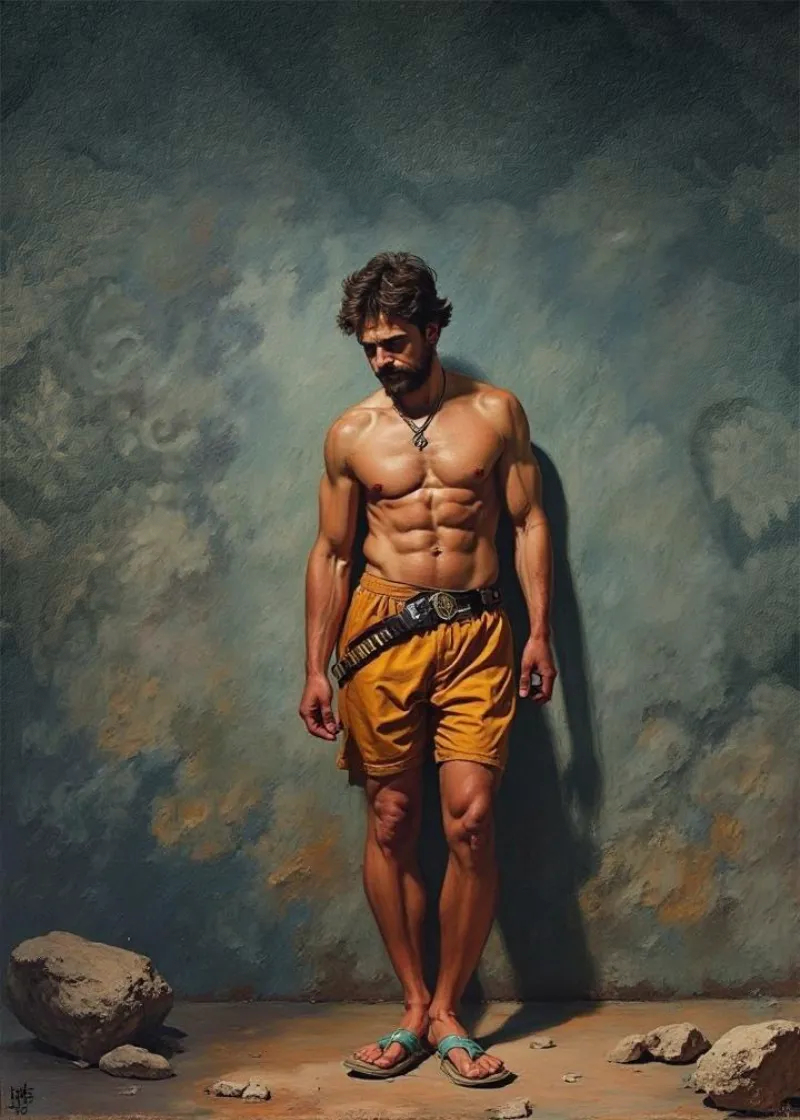 Men's Casual Brown Shorts Print