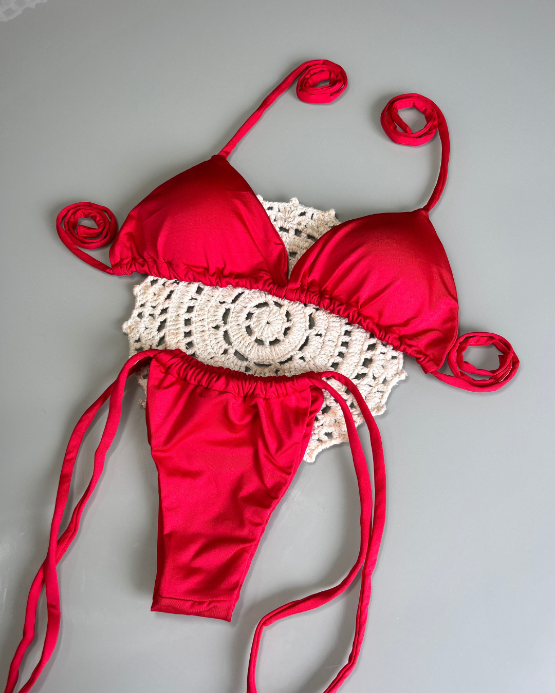 Biquíni Cortininha Vermelho