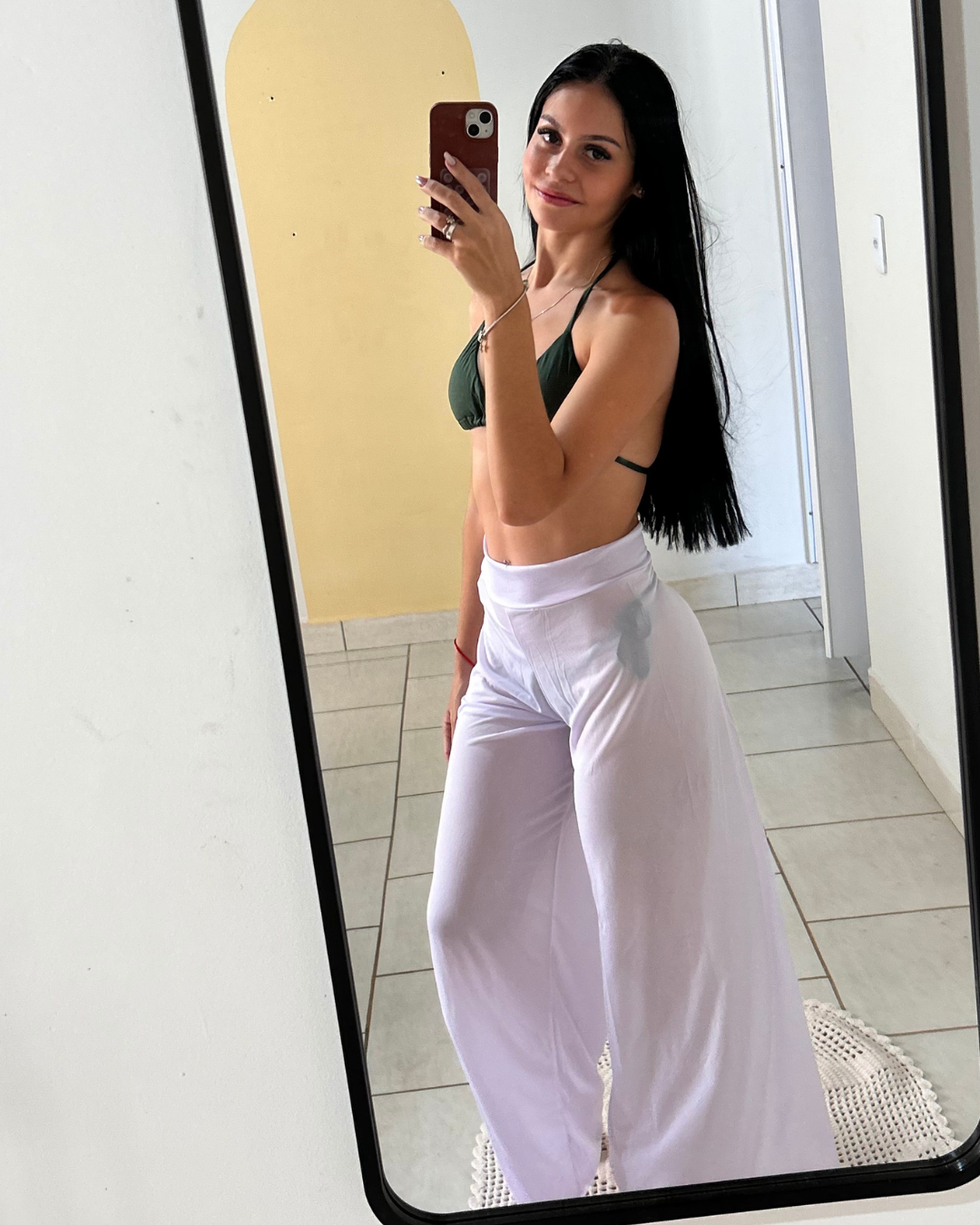 Calça Saida de Banho Branca