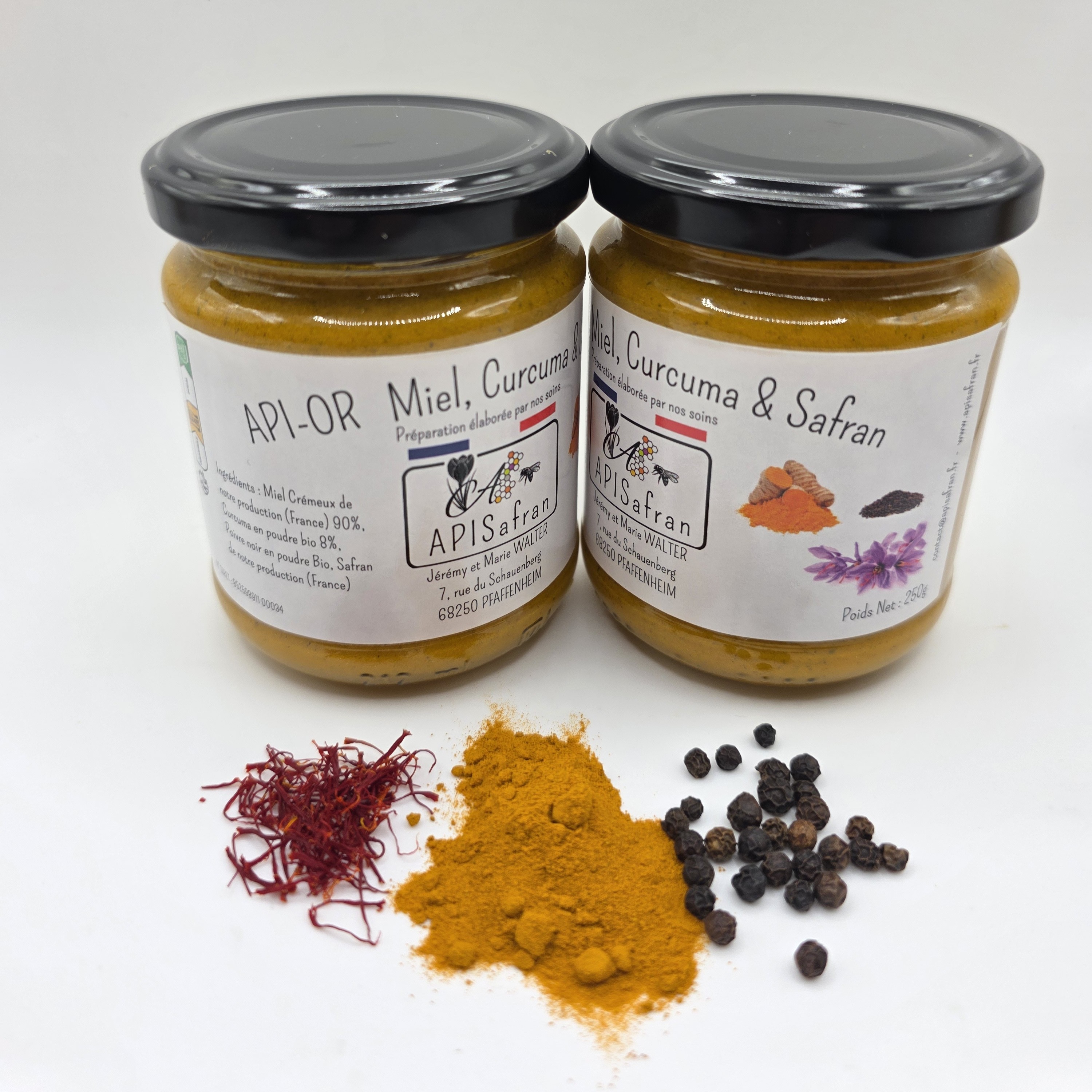 API-Or préparation de Miel au Curcuma et Safran 250g
