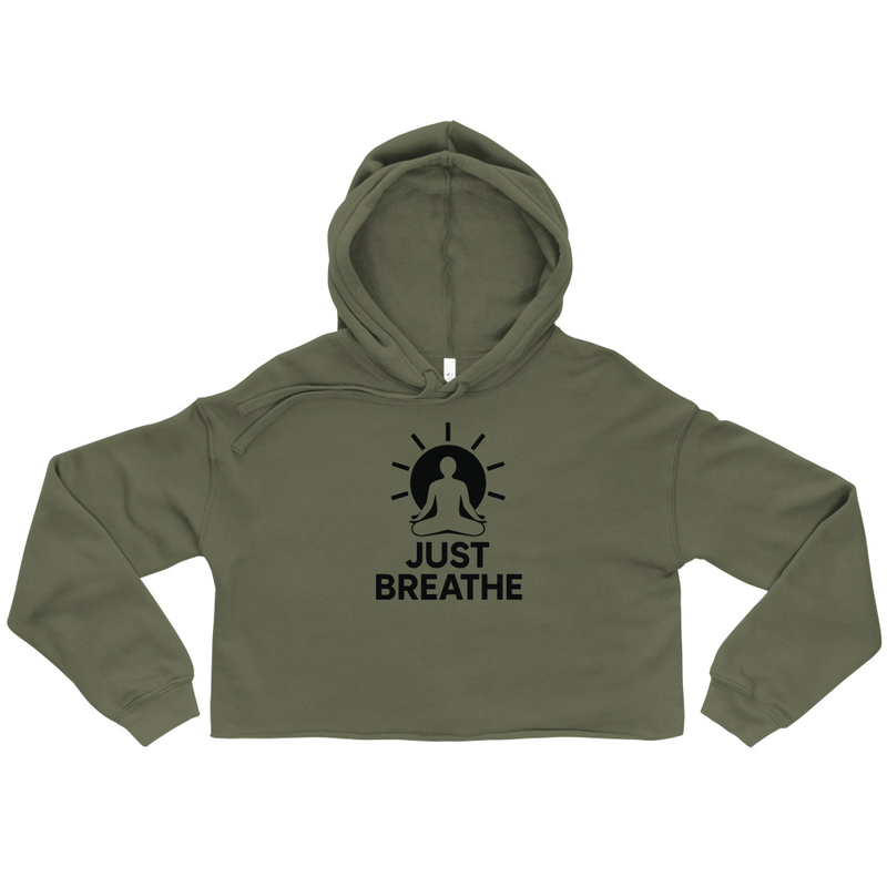 Just Breathe Cropped Hoodie