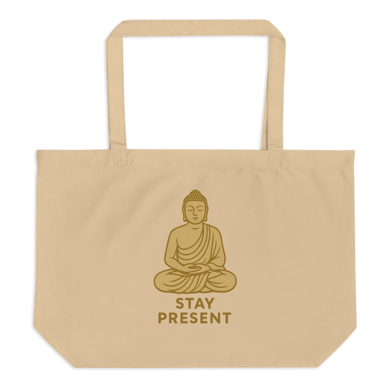Stay Present Buddha Tote Bag