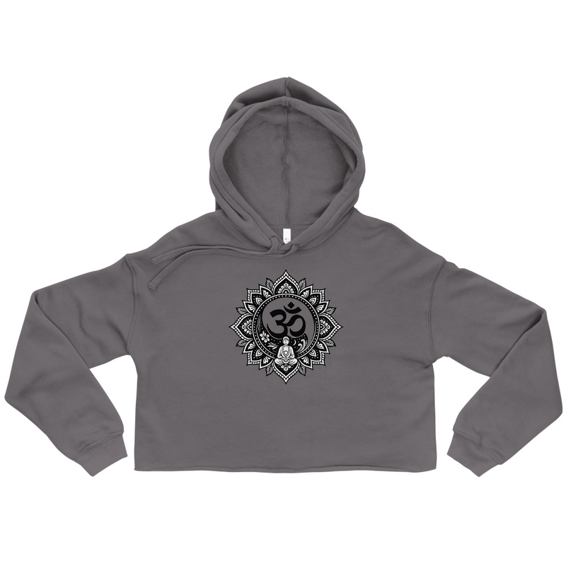 Crop Hoodie with Mandala Design